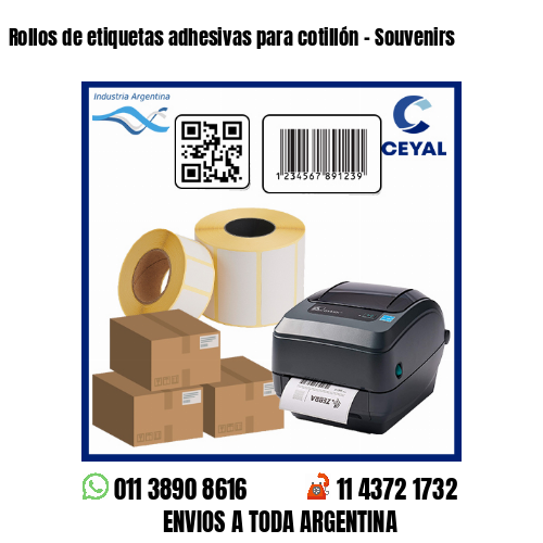 Rollos de etiquetas adhesivas para cotillón – Souvenirs