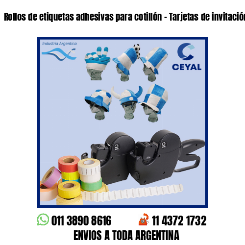 Rollos de etiquetas adhesivas para cotillón – Tarjetas de invitación