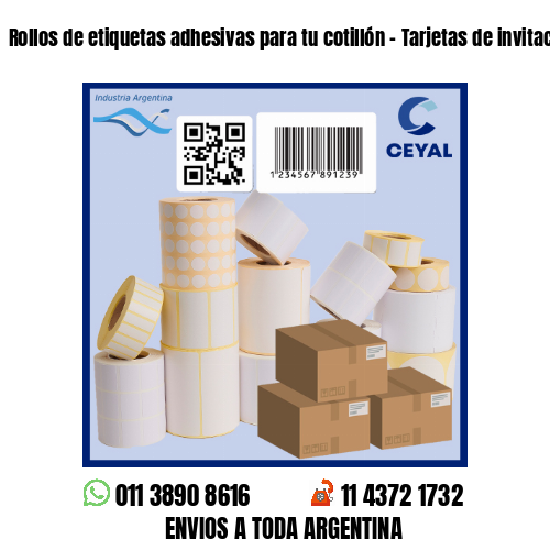 Rollos de etiquetas adhesivas para tu cotillón – Tarjetas de invitación