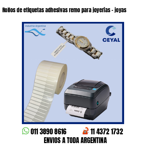 Rollos de etiquetas adhesivas remo para joyerías – joyas