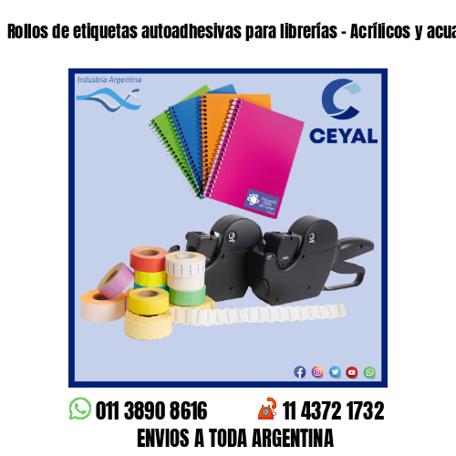 Rollos de etiquetas autoadhesivas para librerías – Acrílicos y acuarelas