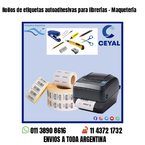 Rollos de etiquetas autoadhesivas para librerías – Maquetería