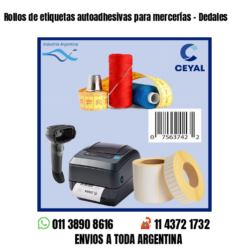 Rollos de etiquetas autoadhesivas para mercerías – Dedales