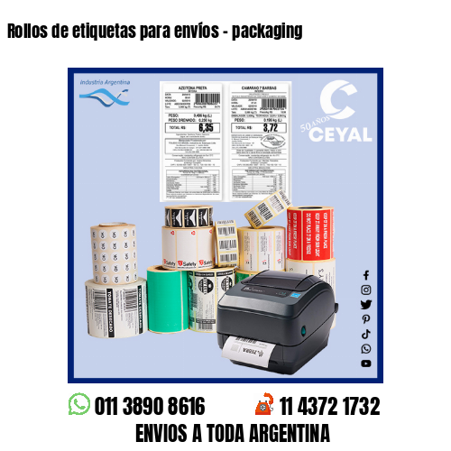 Rollos de etiquetas para envíos – packaging