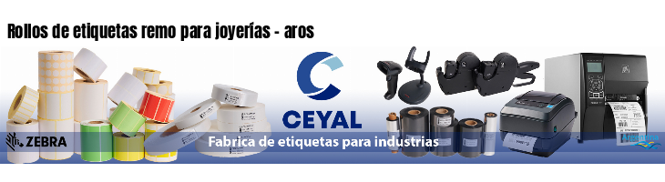 Rollos de etiquetas remo para joyerías - aros