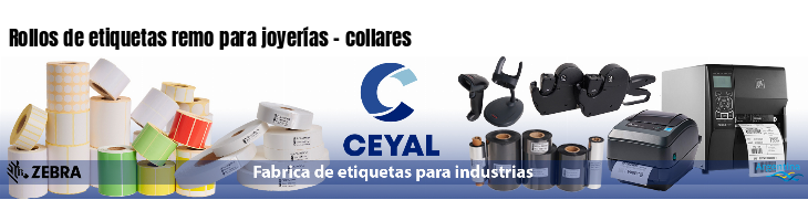 Rollos de etiquetas remo para joyerías - collares