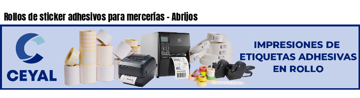 Rollos de sticker adhesivos para mercerías - Abrijos