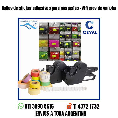 Rollos de sticker adhesivos para mercerías – Alfileres de gancho