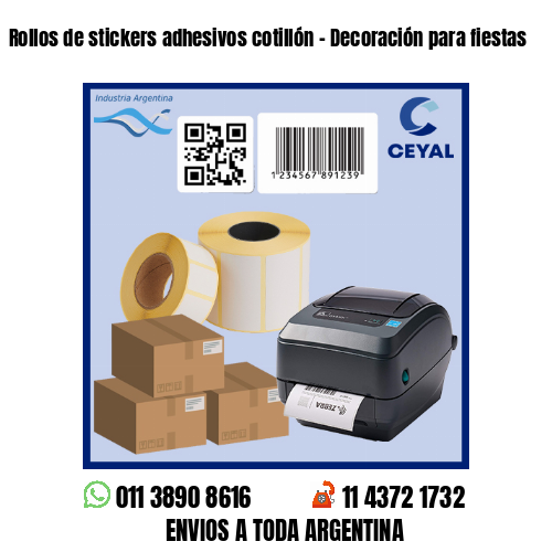 Rollos de stickers adhesivos cotillón – Decoración para fiestas