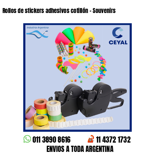 Rollos de stickers adhesivos cotillón – Souvenirs