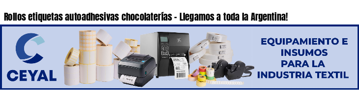 Rollos etiquetas autoadhesivas chocolaterías - Llegamos a toda la Argentina!