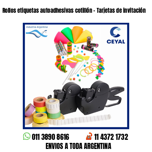 Rollos etiquetas autoadhesivas cotillón – Tarjetas de invitación