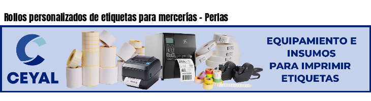 Rollos personalizados de etiquetas para mercerías - Perlas