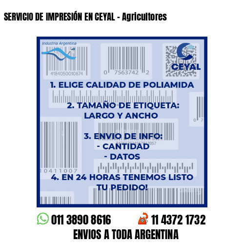SERVICIO DE IMPRESIÓN EN CEYAL – Agricultores