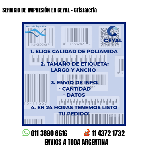 SERVICIO DE IMPRESIÓN EN CEYAL – Cristalería
