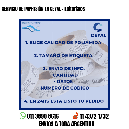 SERVICIO DE IMPRESIÓN EN CEYAL – Editoriales