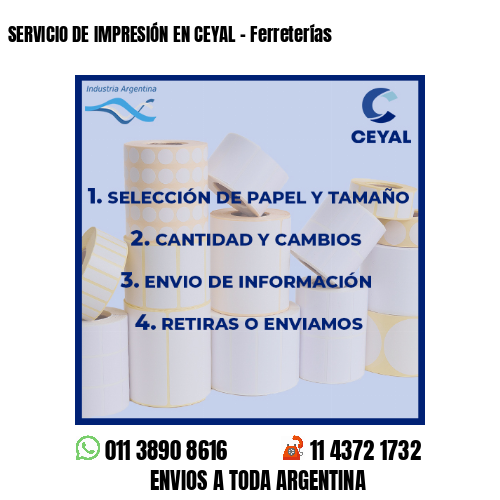SERVICIO DE IMPRESIÓN EN CEYAL – Ferreterías