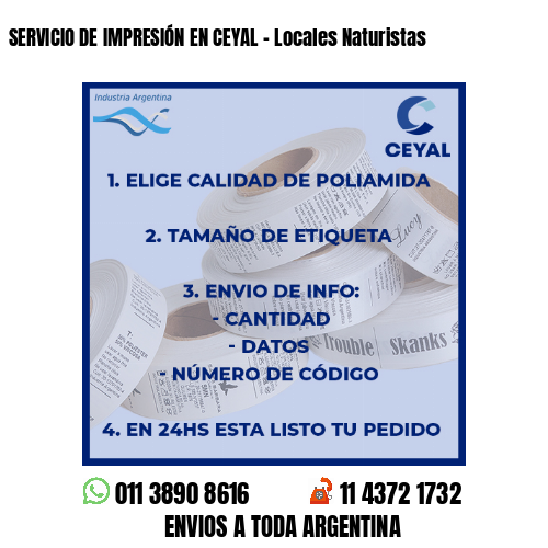 SERVICIO DE IMPRESIÓN EN CEYAL – Locales Naturistas