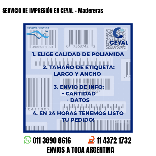 SERVICIO DE IMPRESIÓN EN CEYAL – Madereras