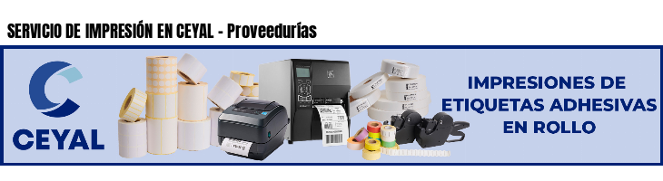 SERVICIO DE IMPRESIÓN EN CEYAL - Proveedurías