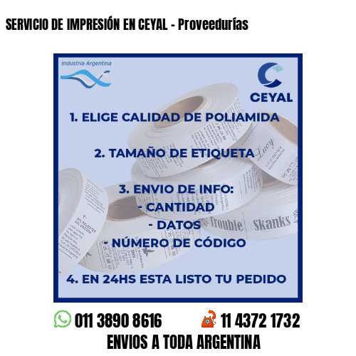 SERVICIO DE IMPRESIÓN EN CEYAL – Proveedurías