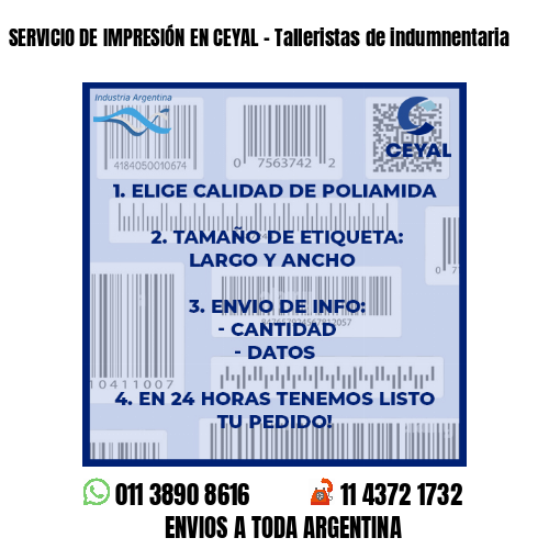 SERVICIO DE IMPRESIÓN EN CEYAL – Talleristas de indumnentaria