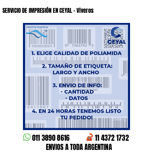 SERVICIO DE IMPRESIÓN EN CEYAL – Viveros