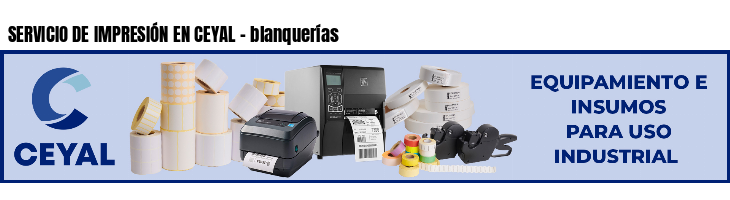 SERVICIO DE IMPRESIÓN EN CEYAL - blanquerías