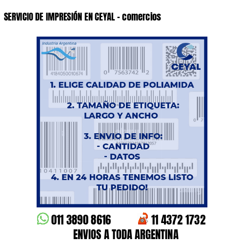 SERVICIO DE IMPRESIÓN EN CEYAL – comercios
