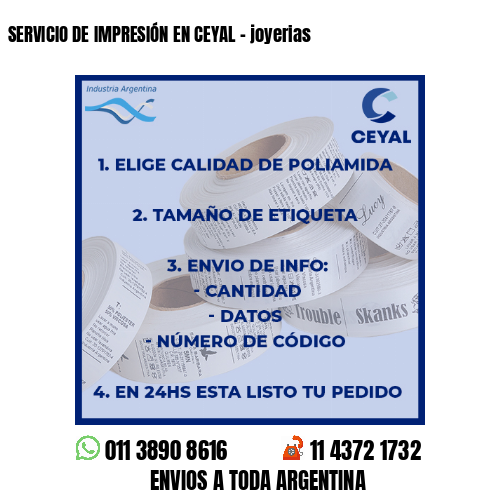 SERVICIO DE IMPRESIÓN EN CEYAL – joyerias