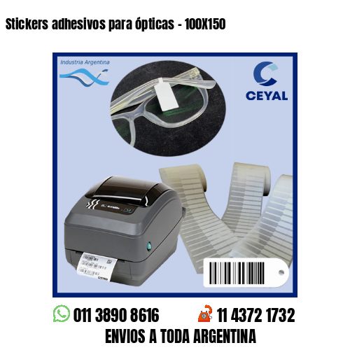 Stickers adhesivos para ópticas – 100X150