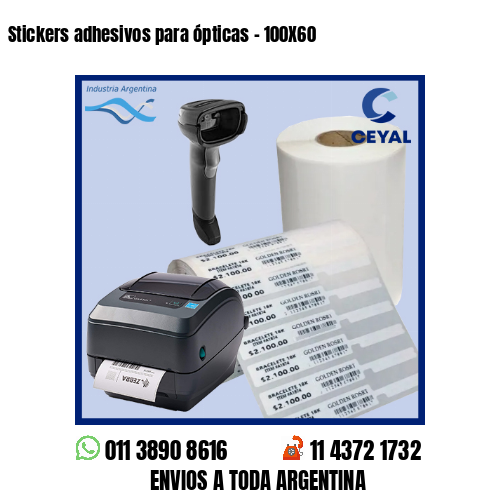 Stickers adhesivos para ópticas – 100X60