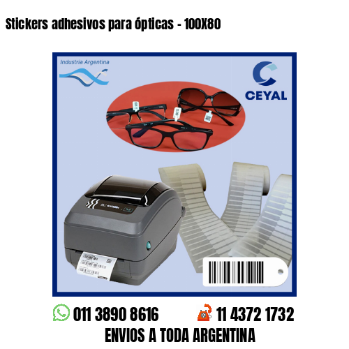 Stickers adhesivos para ópticas – 100X80