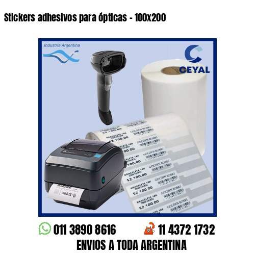 Stickers adhesivos para ópticas – 100×200
