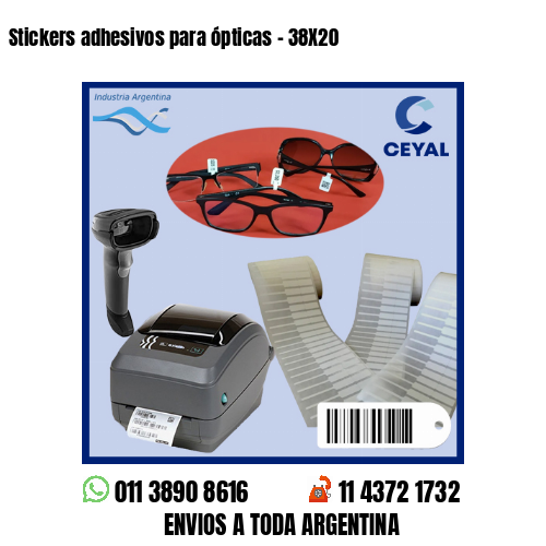 Stickers adhesivos para ópticas – 38X20