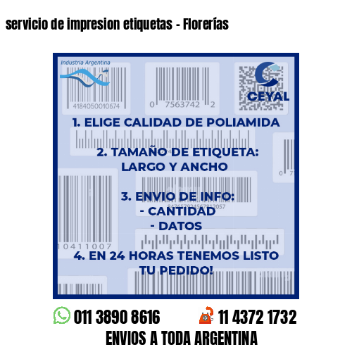 servicio de impresion etiquetas – Florerías