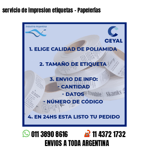 servicio de impresion etiquetas – Papelerías
