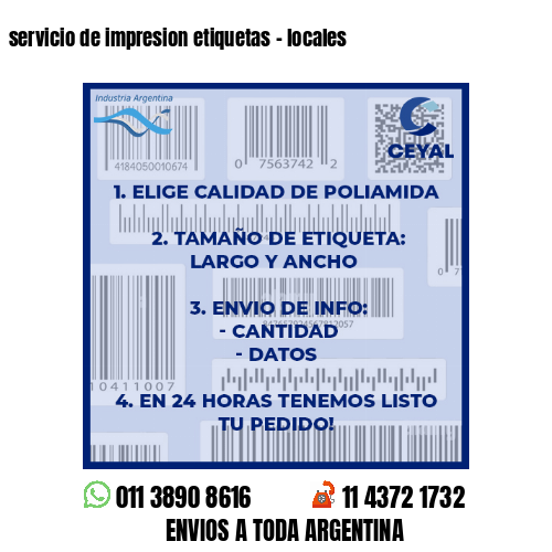 servicio de impresion etiquetas – locales