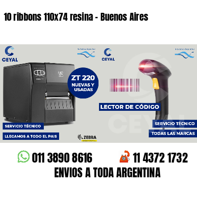 10 ribbons 110x74 resina - Buenos Aires