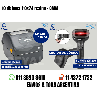 10 ribbons 110x74 resina - CABA