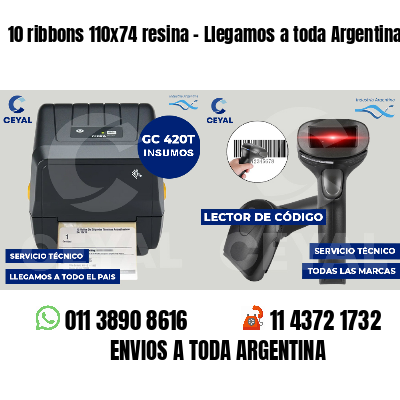 10 ribbons 110x74 resina - Llegamos a toda Argentina