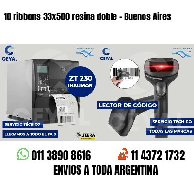 10 ribbons 33x500 resina doble - Buenos Aires