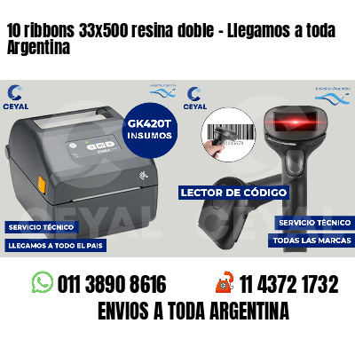 10 ribbons 33x500 resina doble - Llegamos a toda Argentina