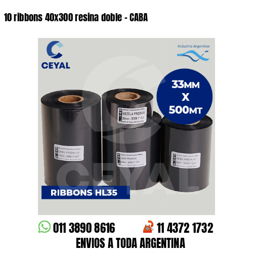 10 ribbons 40×300 resina doble – CABA