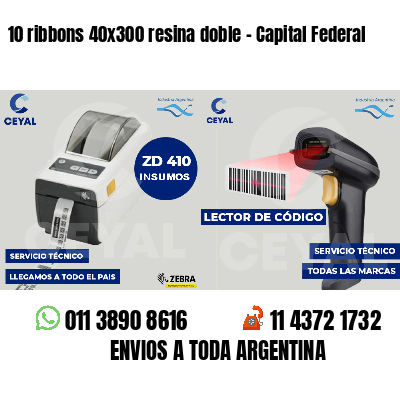 10 ribbons 40x300 resina doble - Capital Federal