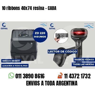 10 ribbons 40x74 resina - CABA