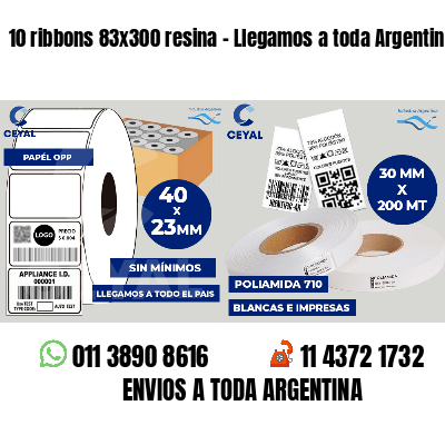 10 ribbons 83x300 resina - Llegamos a toda Argentina