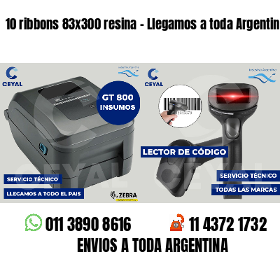 10 ribbons 83x300 resina - Llegamos a toda Argentina