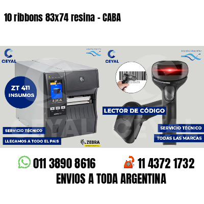 10 ribbons 83x74 resina - CABA
