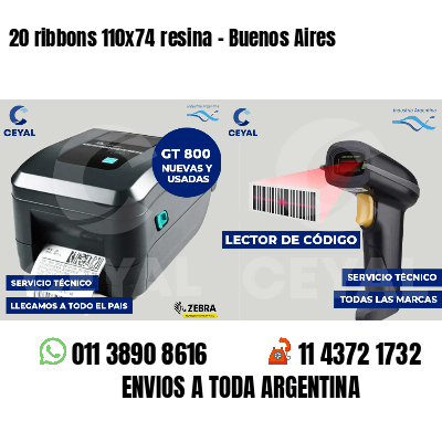 20 ribbons 110x74 resina - Buenos Aires